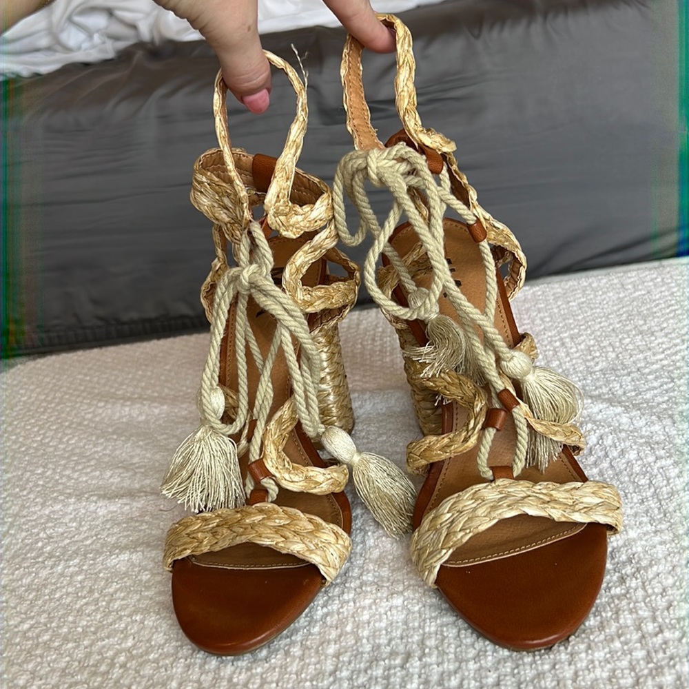 MIA Woven Lace up Heels NEVER WORN